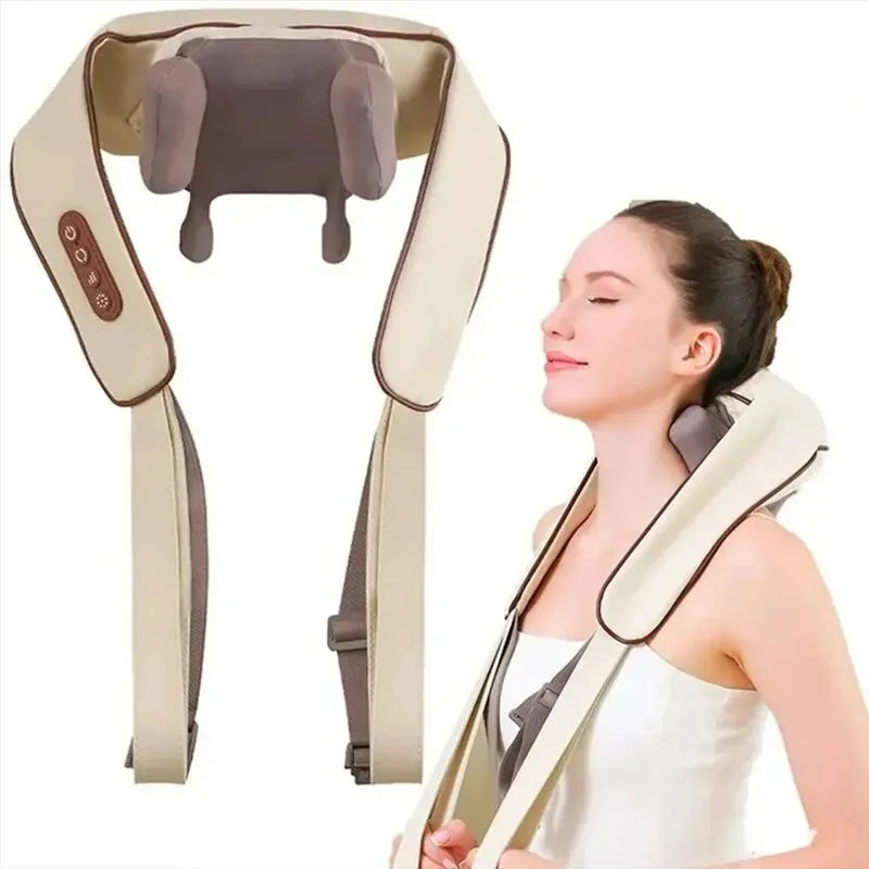 Wireless Electric Neck Should Massager Electric Massage Shawl Pillow for Neck Shoulder Waist Kneading Massager