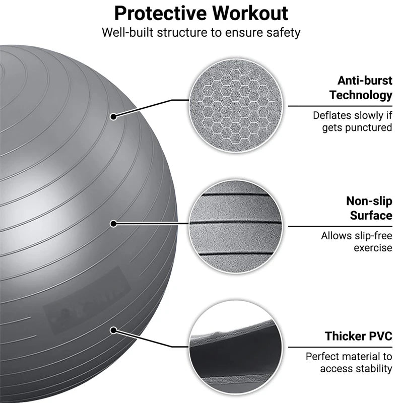 65/75/85cm Balance Ball Yoga & Pilates Accessories Home Fitness Equipment Pregnant Women Rehabilitation Exercise Yoga Ball Gym