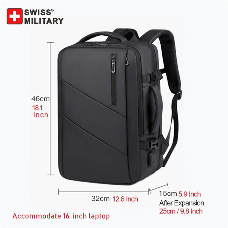 BANGE Expandable Men's Backpack Waterproof 17.3 in Laptop Backpack Man Large Capacity Hiking Travel Bag Male Backpacks for Men