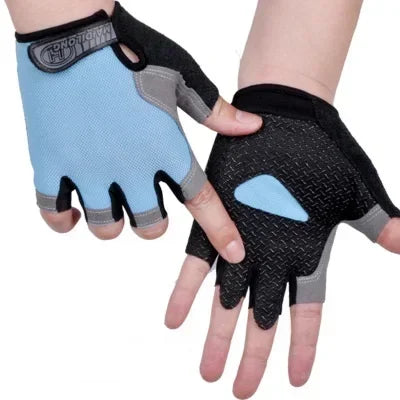 Gym Gloves Women Men Weightlifting Dumbbell Fitness Sport Training Exercise Gloves Non Slip Breathable Fingerless Cycling Gloves
