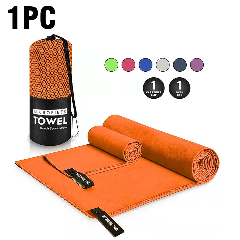 Quick-Drying Sports Towel 40x80/80x160CM Blue Grey Green Orange Swimming Gym Fitness Camping Running Beach Washcloth Towels