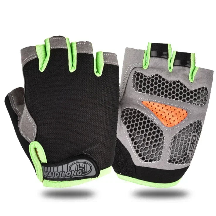 Gym Gloves Women Men Weightlifting Dumbbell Fitness Sport Training Exercise Gloves Non Slip Breathable Fingerless Cycling Gloves