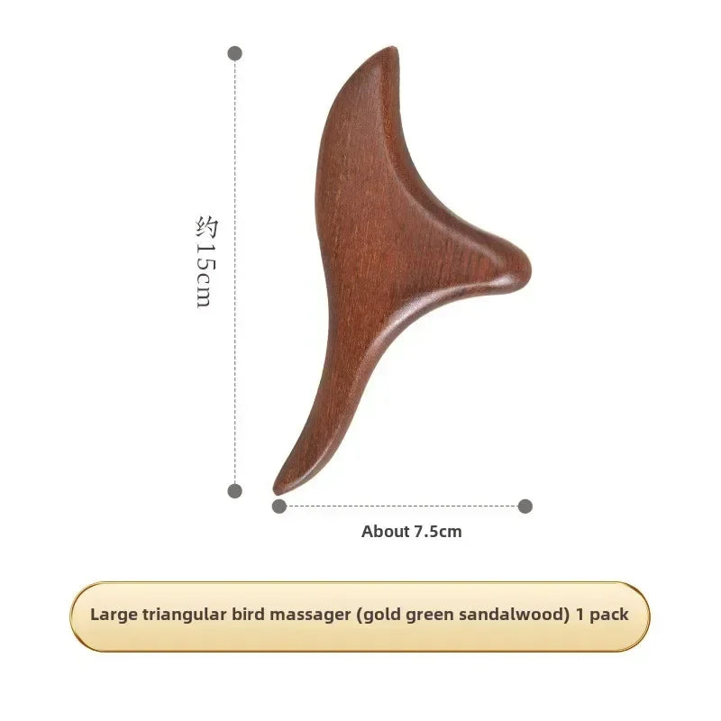 Multi-Functional Wood Therapy Massage Comb Scalp Head Massager Natural Sandalwood Circular Tooth Guasha Scraping Body Massager