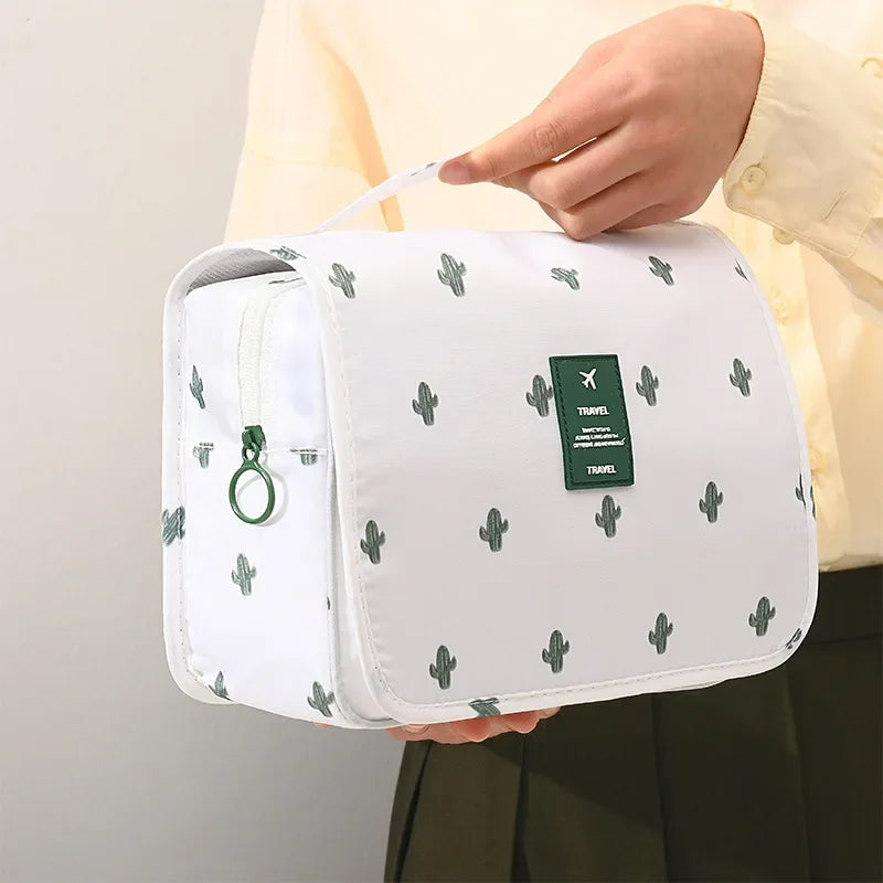 Travel Makeup Bag Waterproof Toiletries Organizer High Quality Women Neceser Bathroom Hook Wash Pouch Hook Makeup Storage Bag