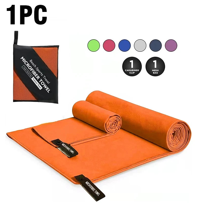 Quick-Drying Sports Towel 40x80/80x160CM Blue Grey Green Orange Swimming Gym Fitness Camping Running Beach Washcloth Towels