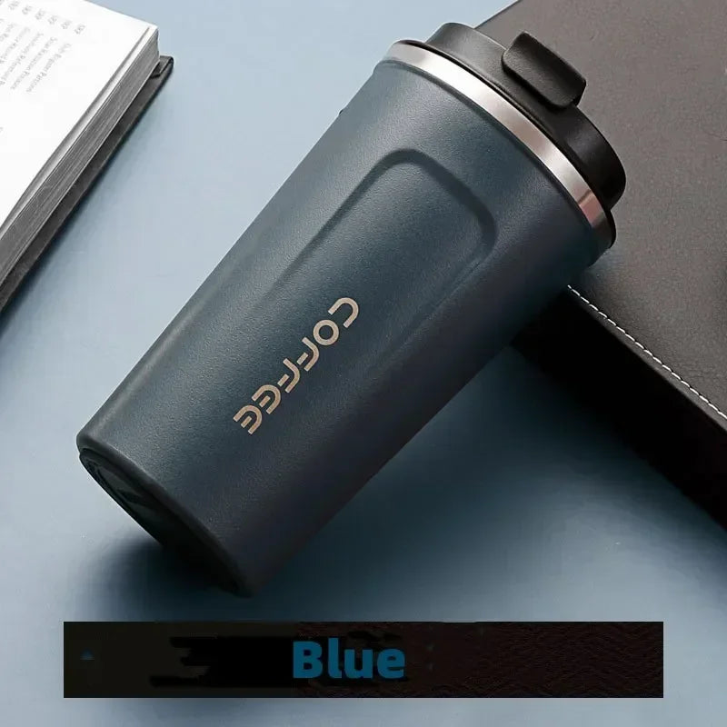 510ml Stainless Steel Coffee Cup Travel Thermal Mug Leak-Proof Thermos Bottle Tea Coffee Mug Office Business Style Thermos