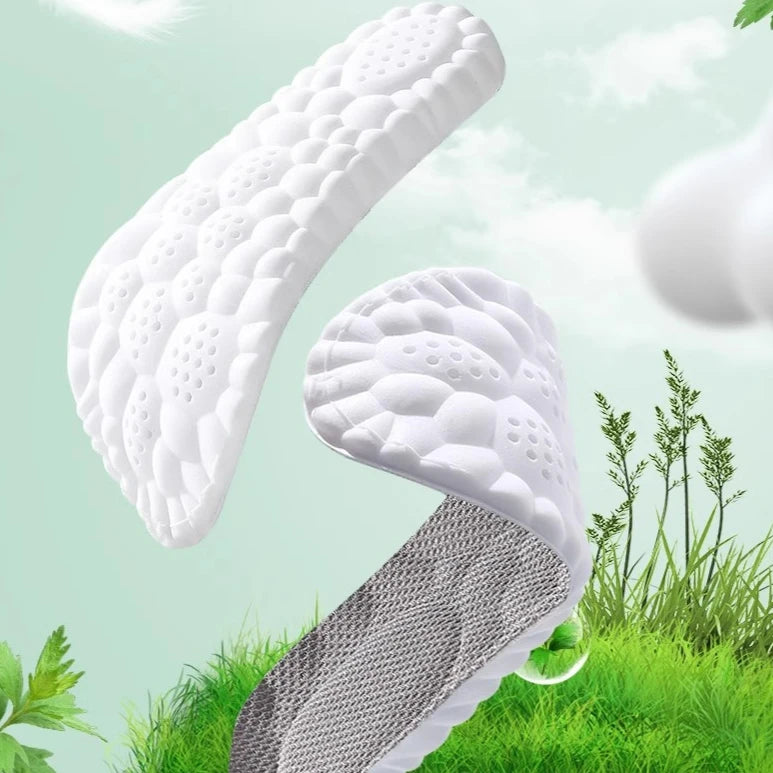 5D Sports Insoles for Shoes PU Soft Running Insole for Feet Breathable Shock Absorption Shoe Sole Arch Support Orthopedic Insert