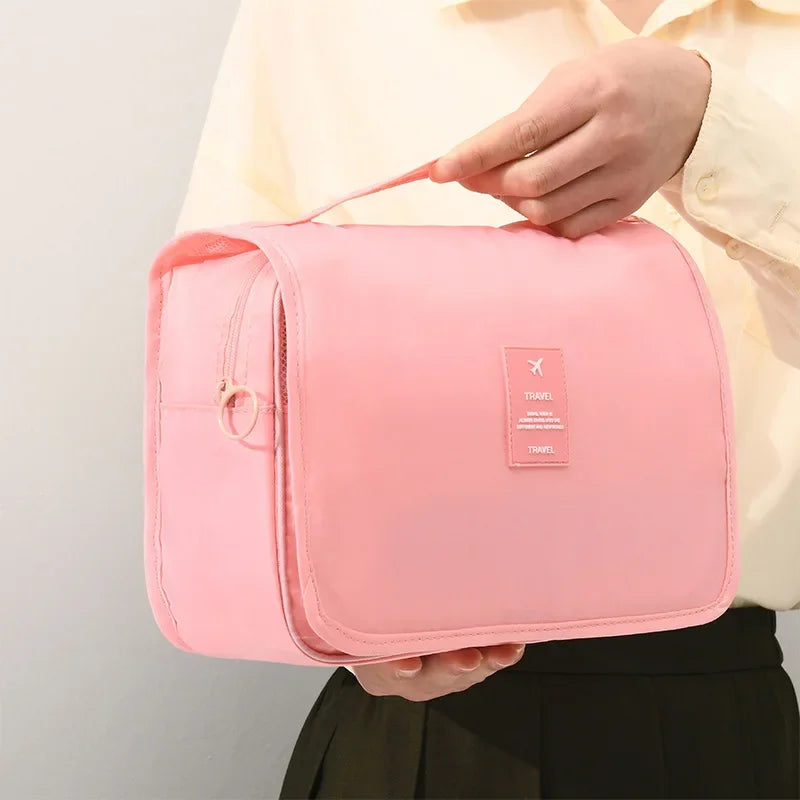 Travel Makeup Bag Waterproof Toiletries Organizer High Quality Women Neceser Bathroom Hook Wash Pouch Hook Makeup Storage Bag