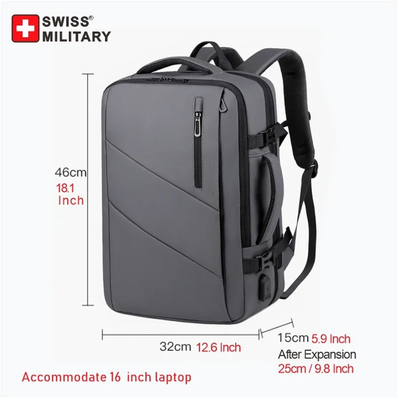 BANGE Expandable Men's Backpack Waterproof 17.3 in Laptop Backpack Man Large Capacity Hiking Travel Bag Male Backpacks for Men