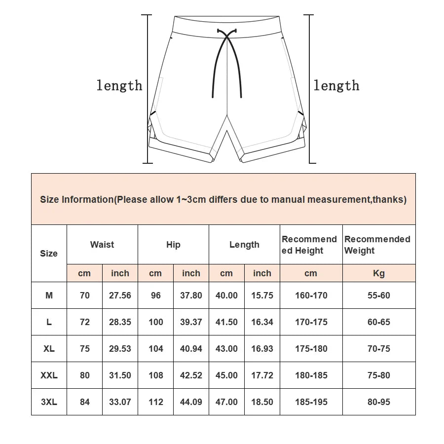 Camo Running Shorts - Men's 2-in-1 Quick Dry Gym Sports Shorts