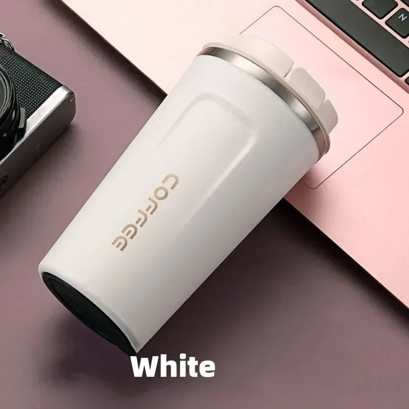 510ml Stainless Steel Coffee Cup Travel Thermal Mug Leak-Proof Thermos Bottle Tea Coffee Mug Office Business Style Thermos