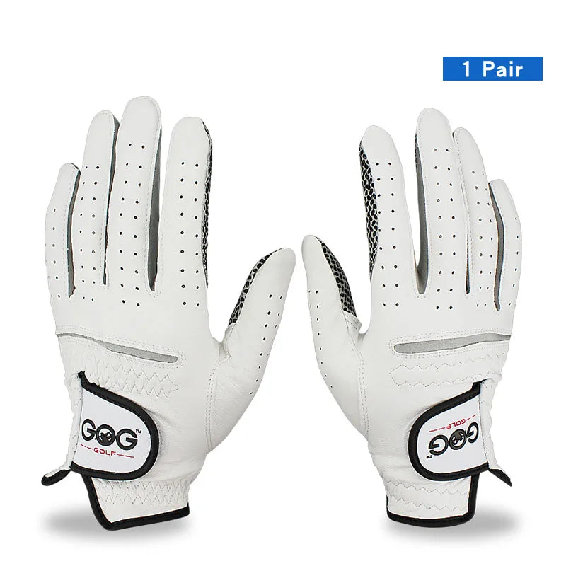 Pack 1 Pc Golf Gloves Men's Left/Right Hand Soft Breathable Pure Sheepskin With Anti-slip Granules Golf Gloves Golf Men