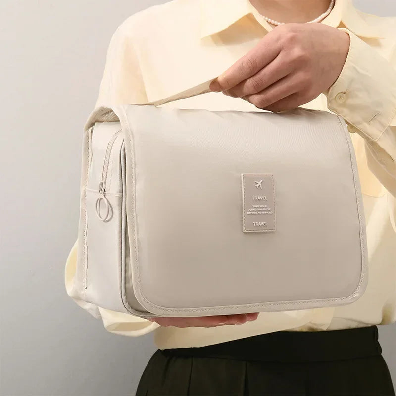 Travel Makeup Bag Waterproof Toiletries Organizer High Quality Women Neceser Bathroom Hook Wash Pouch Hook Makeup Storage Bag