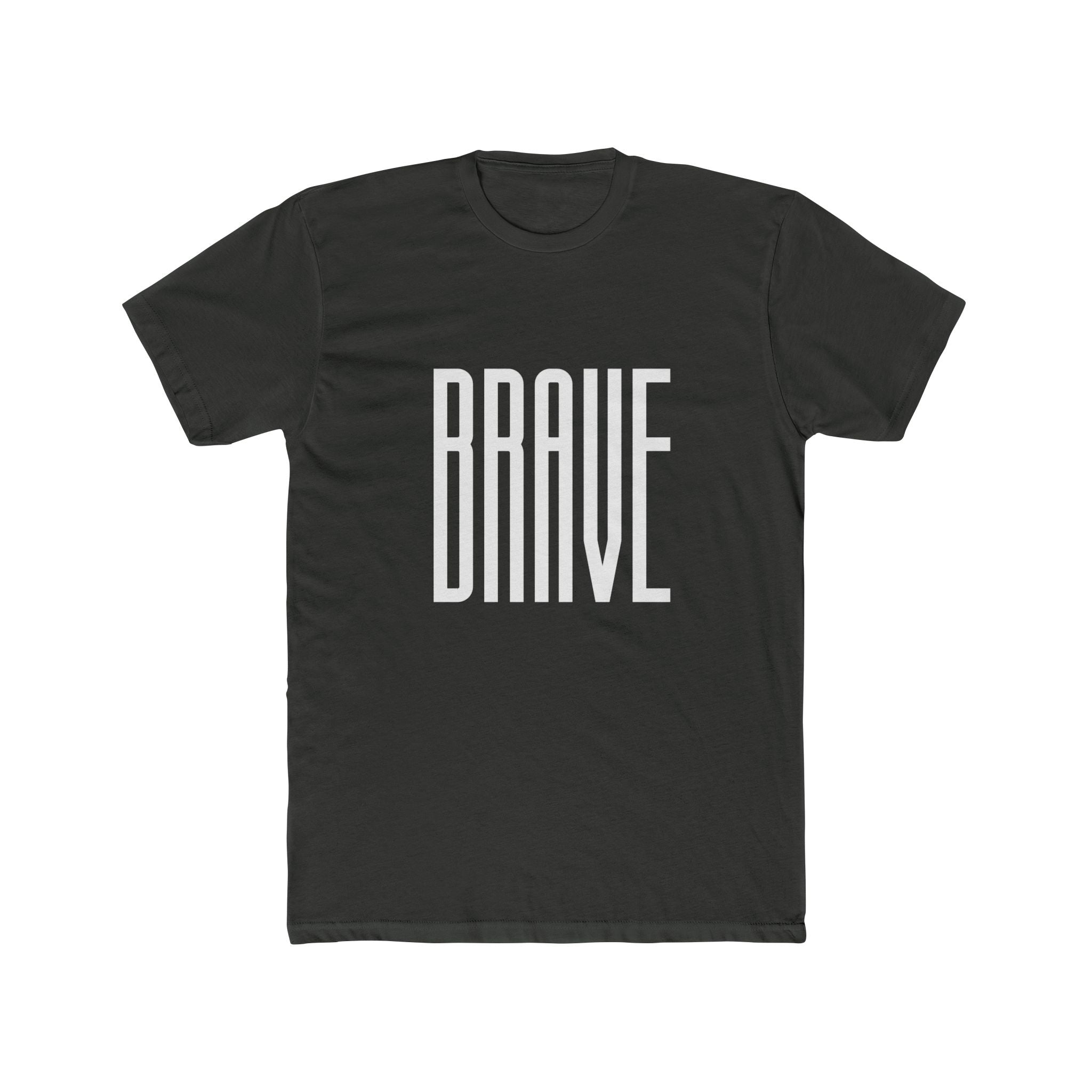 White Minimalist Crew Tee — Subtle Tone-on-Tone Design