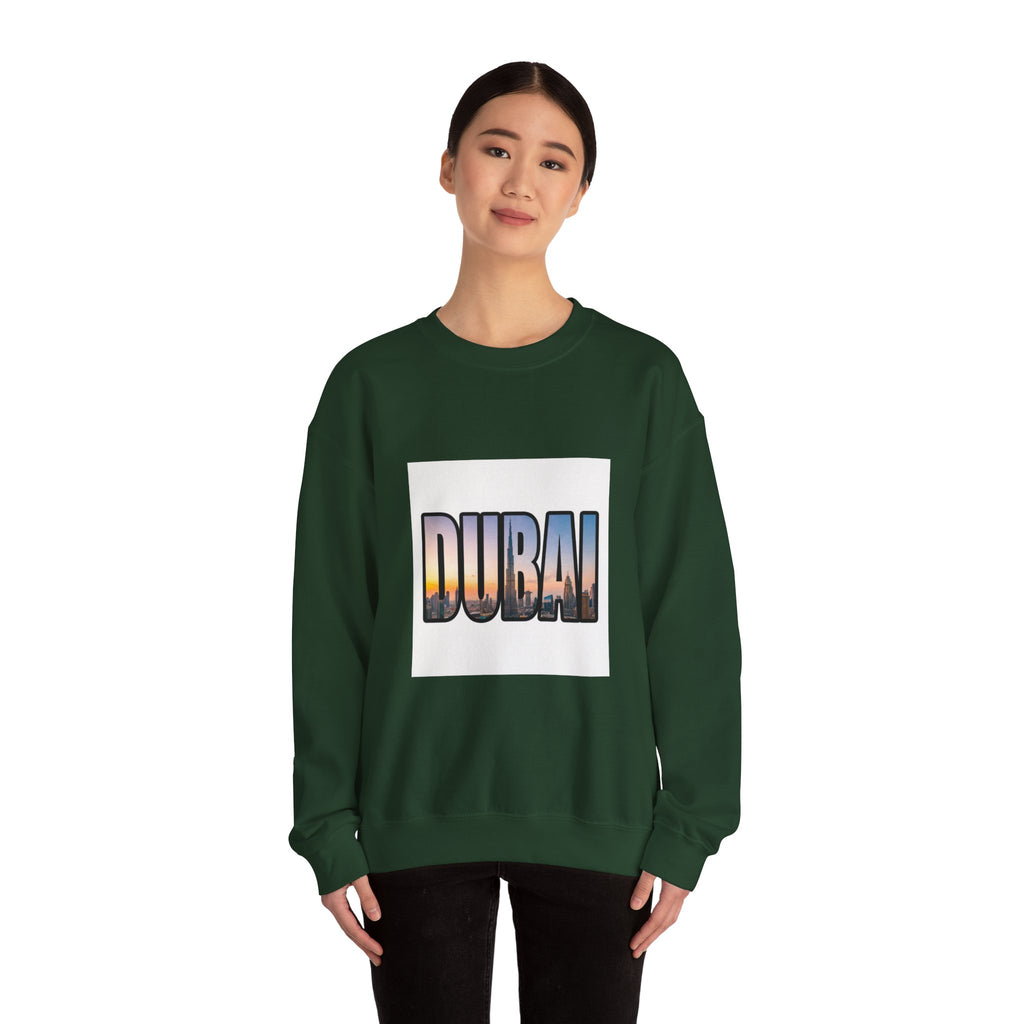 Dubai Skyline Crewneck Sweatshirt — Travel Graphic Sweatshirt