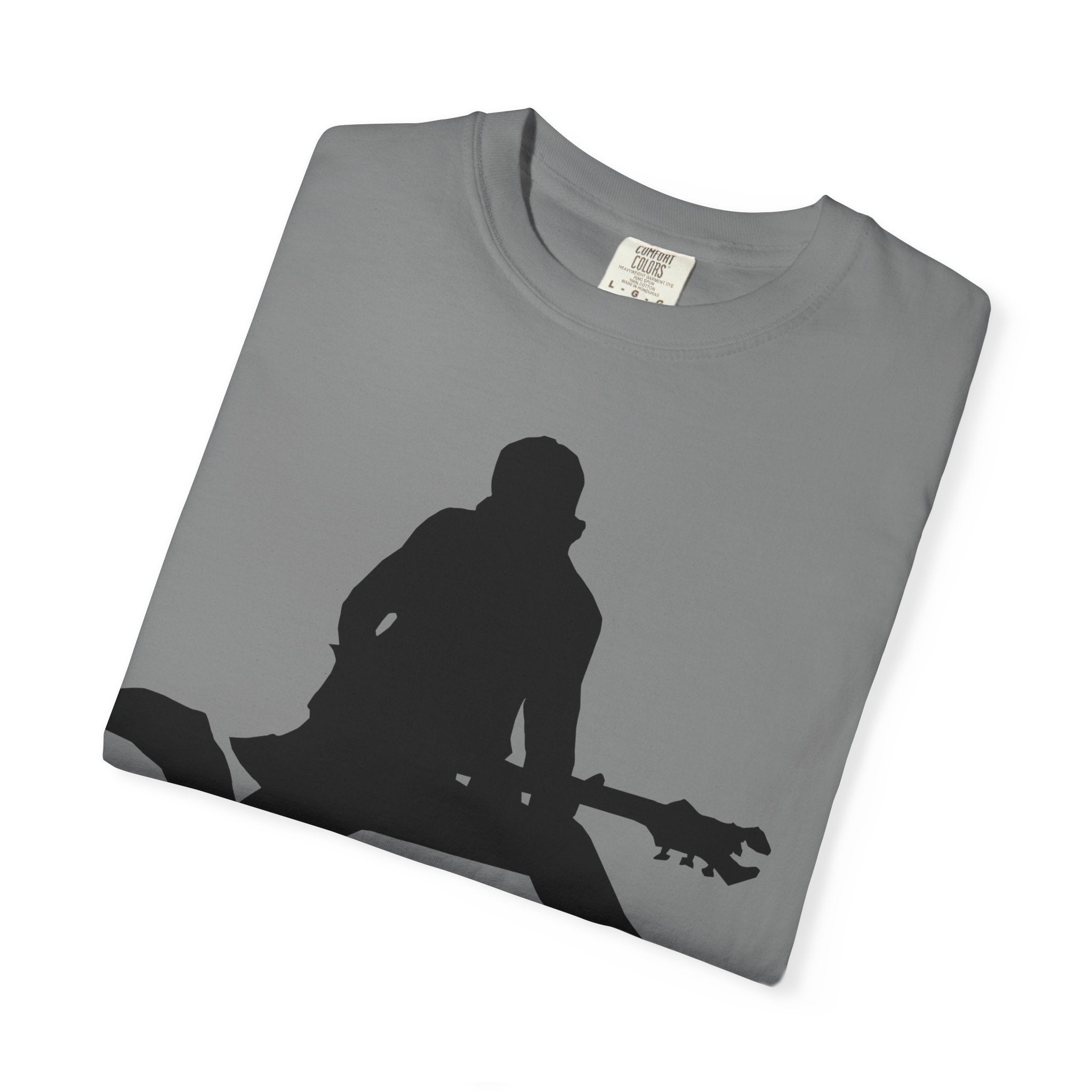 No Stress Guitar Tee — Retro Neon Music Graphic T-Shirt