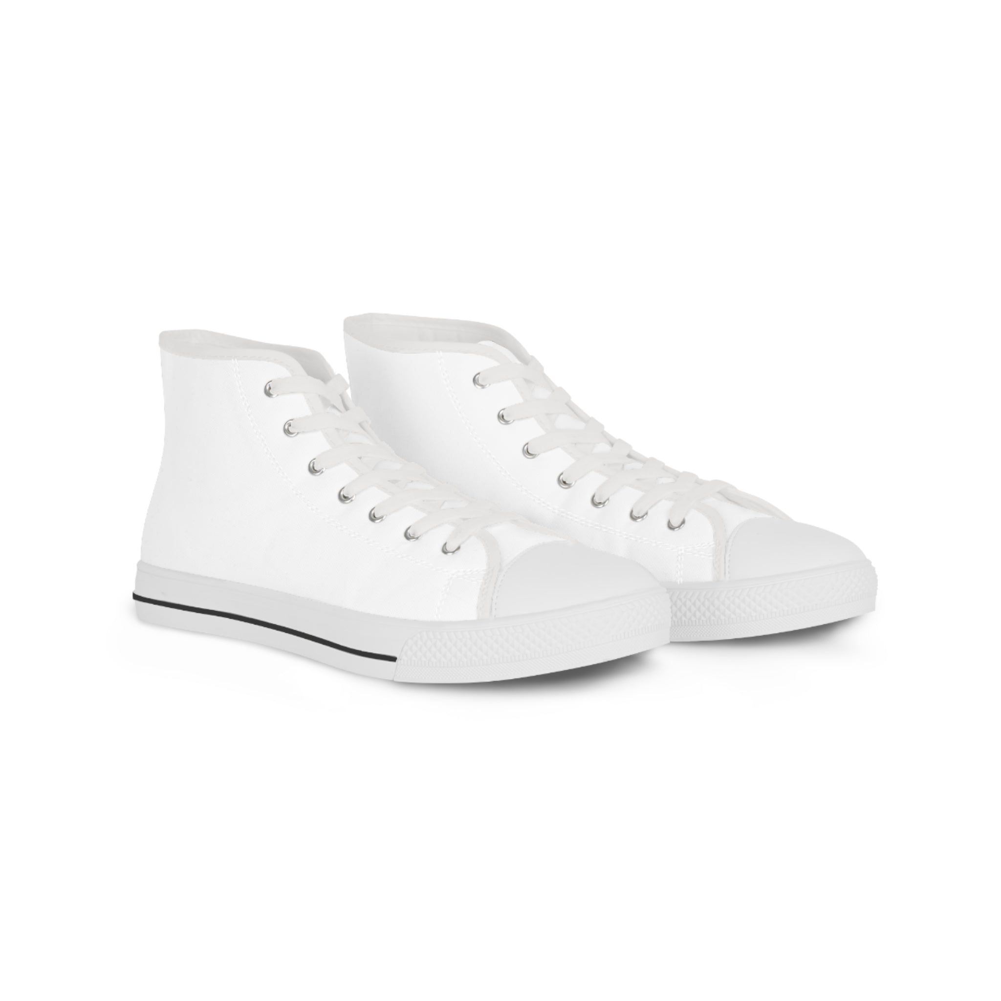 White High Top Sneakers — Classic Men’s Canvas Trainers