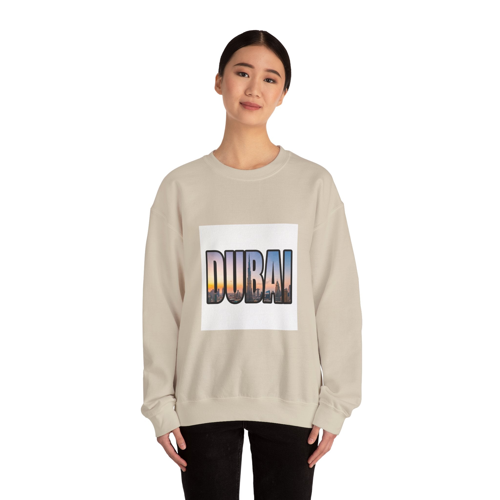Dubai Skyline Crewneck Sweatshirt — Travel Graphic Sweatshirt