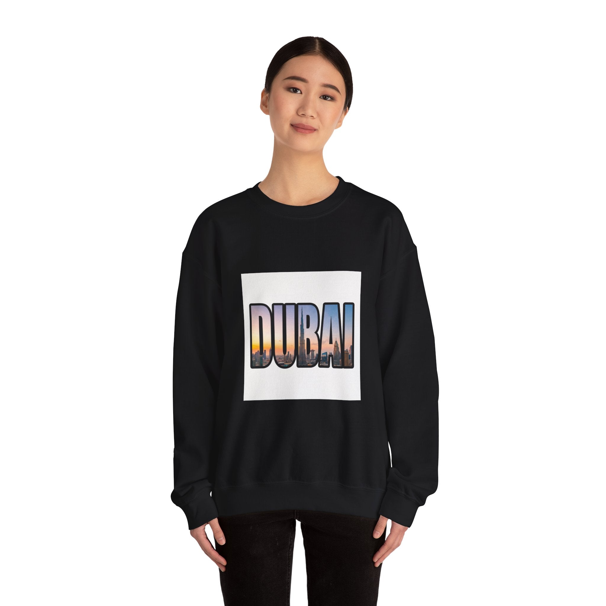 Dubai Skyline Crewneck Sweatshirt — Travel Graphic Sweatshirt