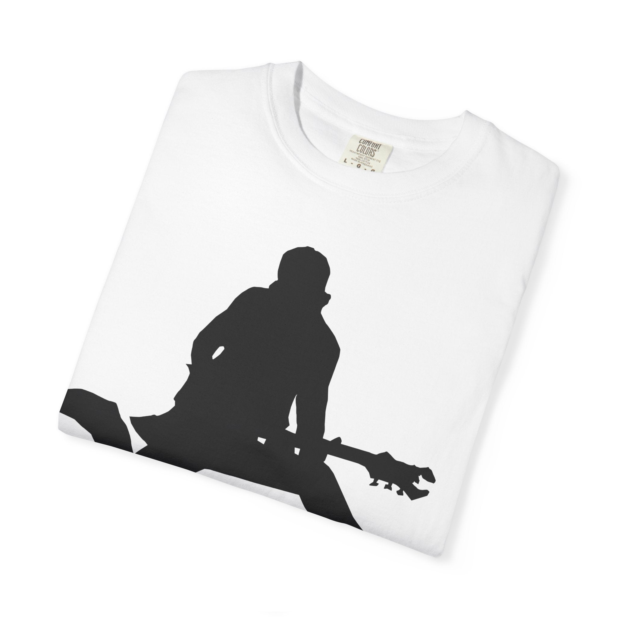 No Stress Guitar Tee — Retro Neon Music Graphic T-Shirt