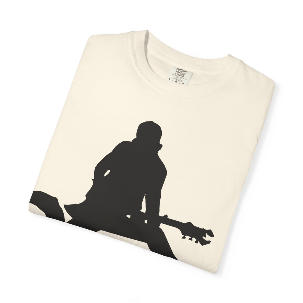 No Stress Guitar Tee — Retro Neon Music Graphic T-Shirt