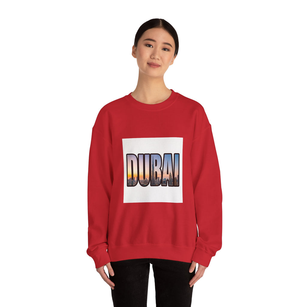 Dubai Skyline Crewneck Sweatshirt — Travel Graphic Sweatshirt