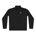 Quarter-Zip Pullover — Minimal 'Don't Worry' Back Graphic