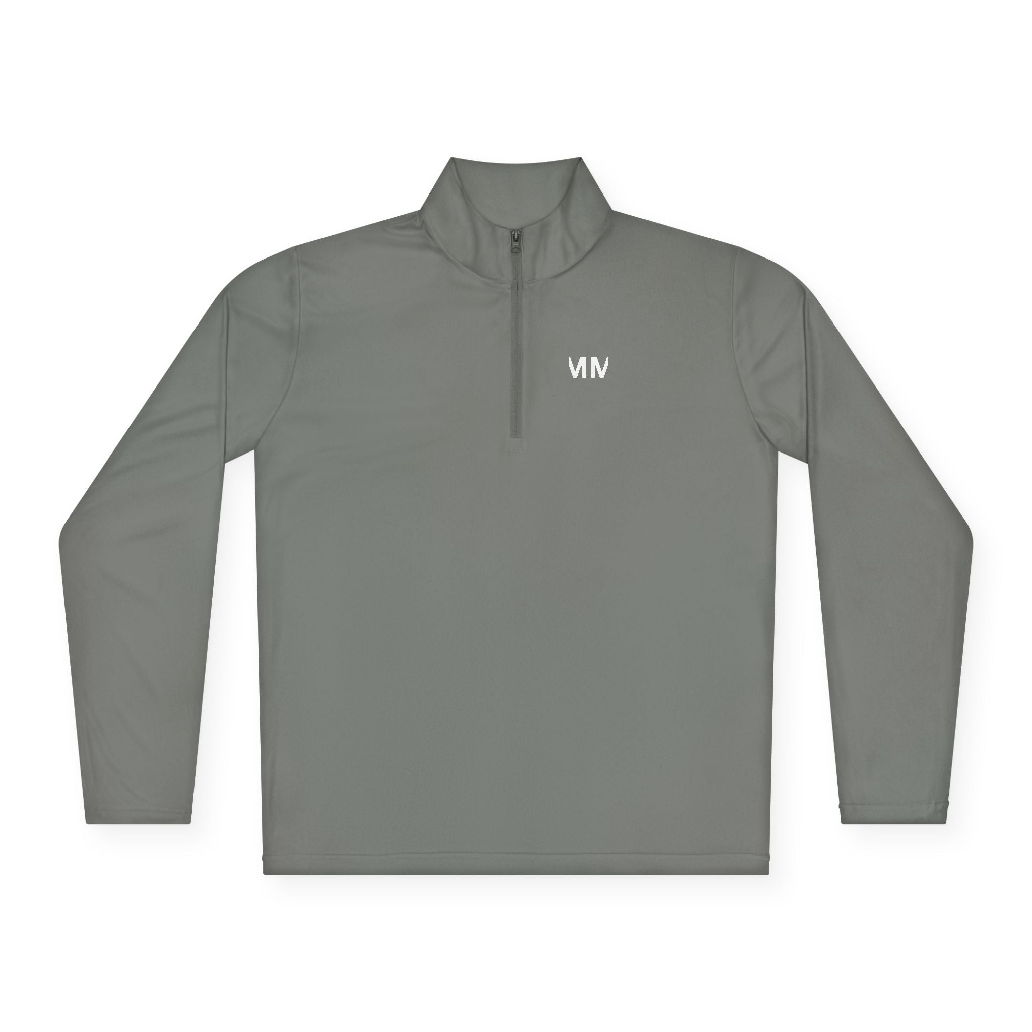 Quarter-Zip Pullover — Minimal 'Don't Worry' Back Graphic