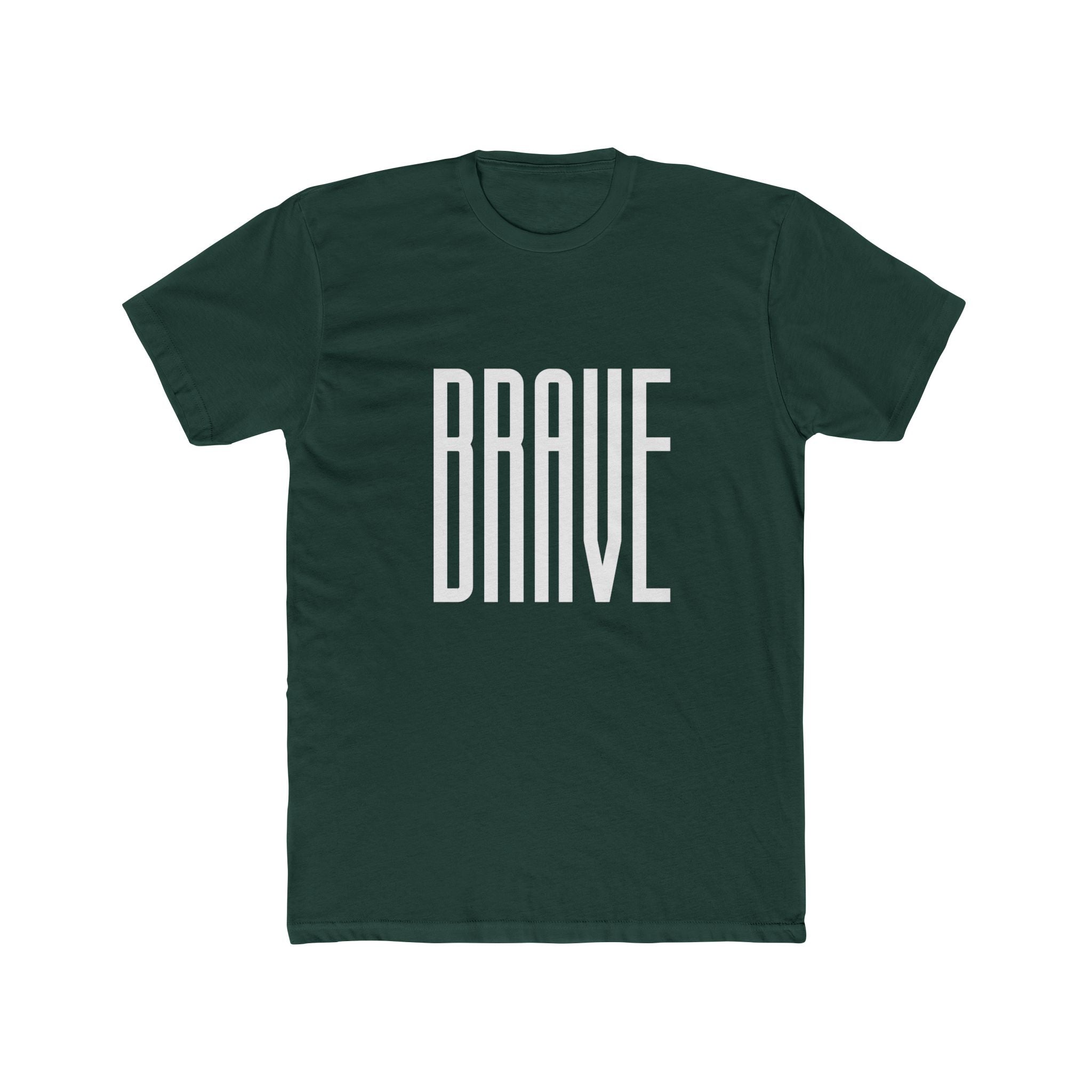 White Minimalist Crew Tee — Subtle Tone-on-Tone Design