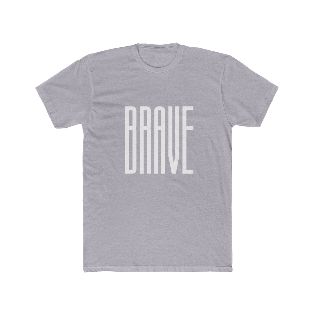 White Minimalist Crew Tee — Subtle Tone-on-Tone Design