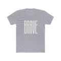 White Minimalist Crew Tee — Subtle Tone-on-Tone Design