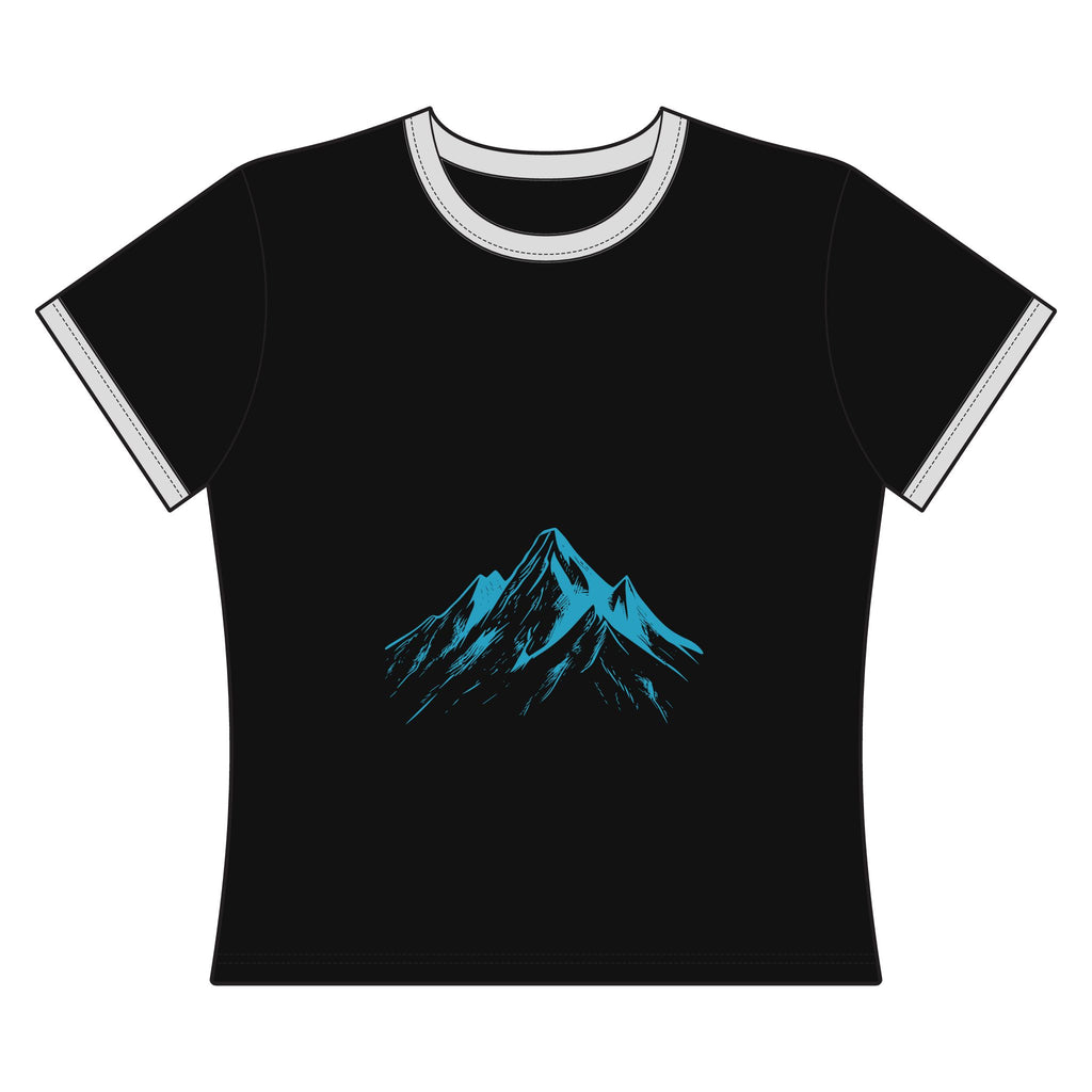 Mountain Graphic Ringer Tee – Women's Blue Peak Outdoor Shirt