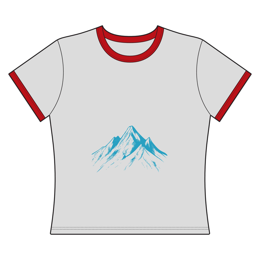 Mountain Graphic Ringer Tee – Women's Blue Peak Outdoor Shirt