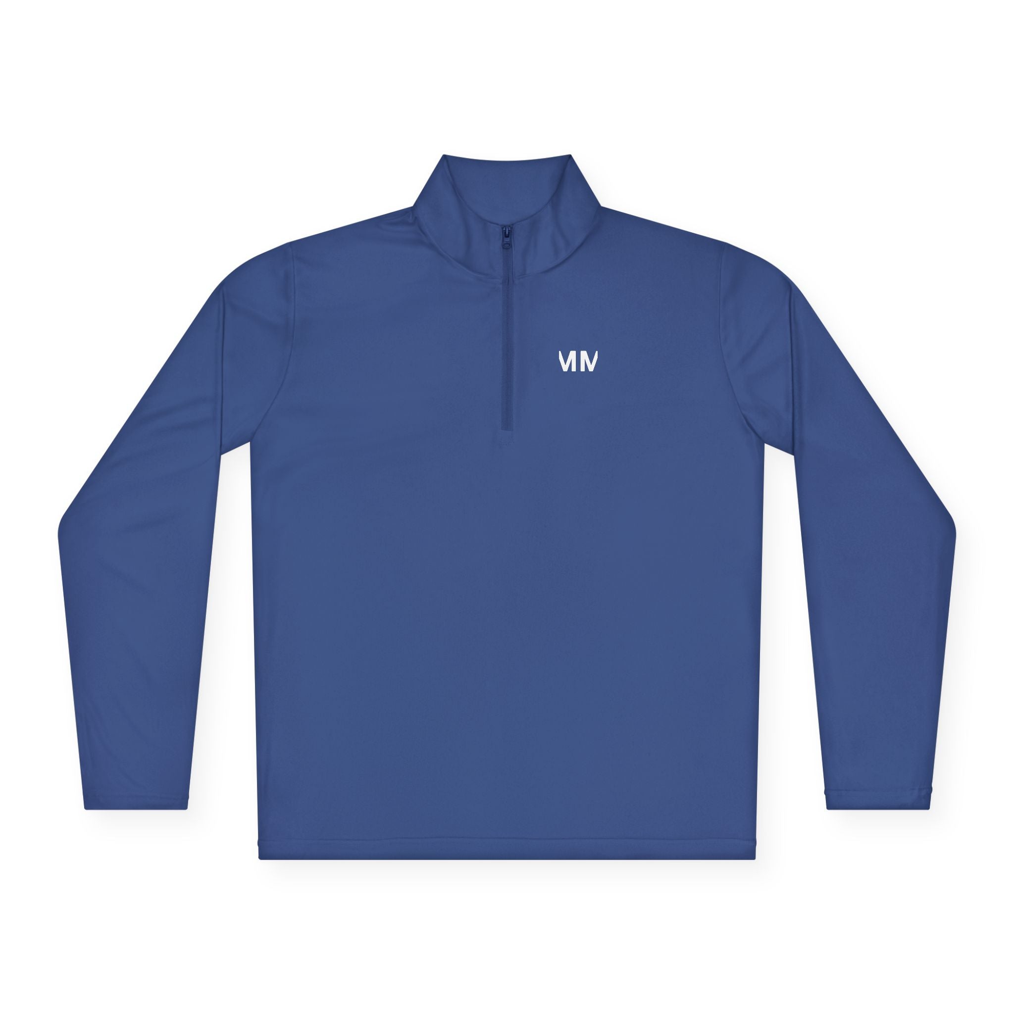 Quarter-Zip Pullover — Minimal 'Don't Worry' Back Graphic