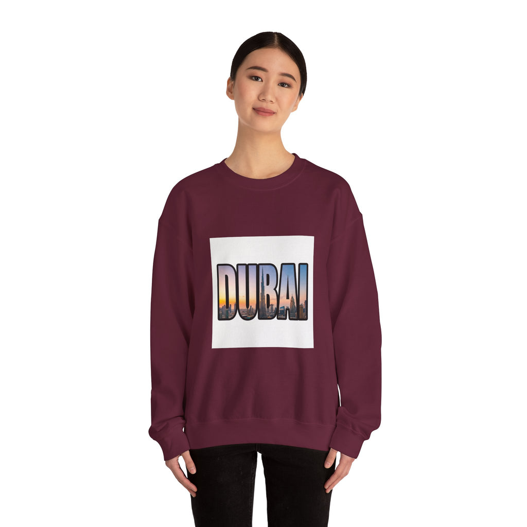 Dubai Skyline Crewneck Sweatshirt — Travel Graphic Sweatshirt