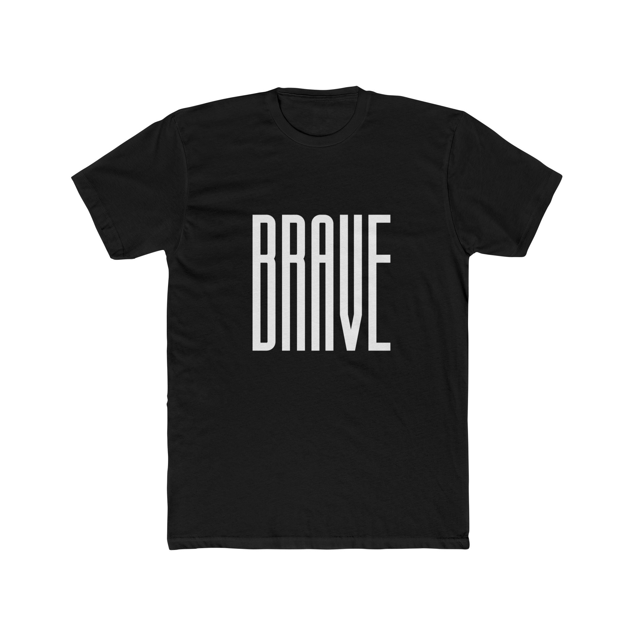 White Minimalist Crew Tee — Subtle Tone-on-Tone Design