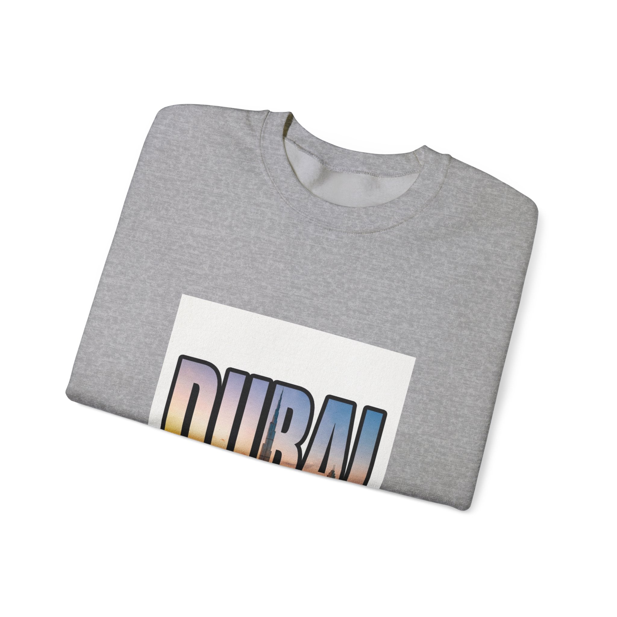 Dubai Skyline Crewneck Sweatshirt — Travel Graphic Sweatshirt