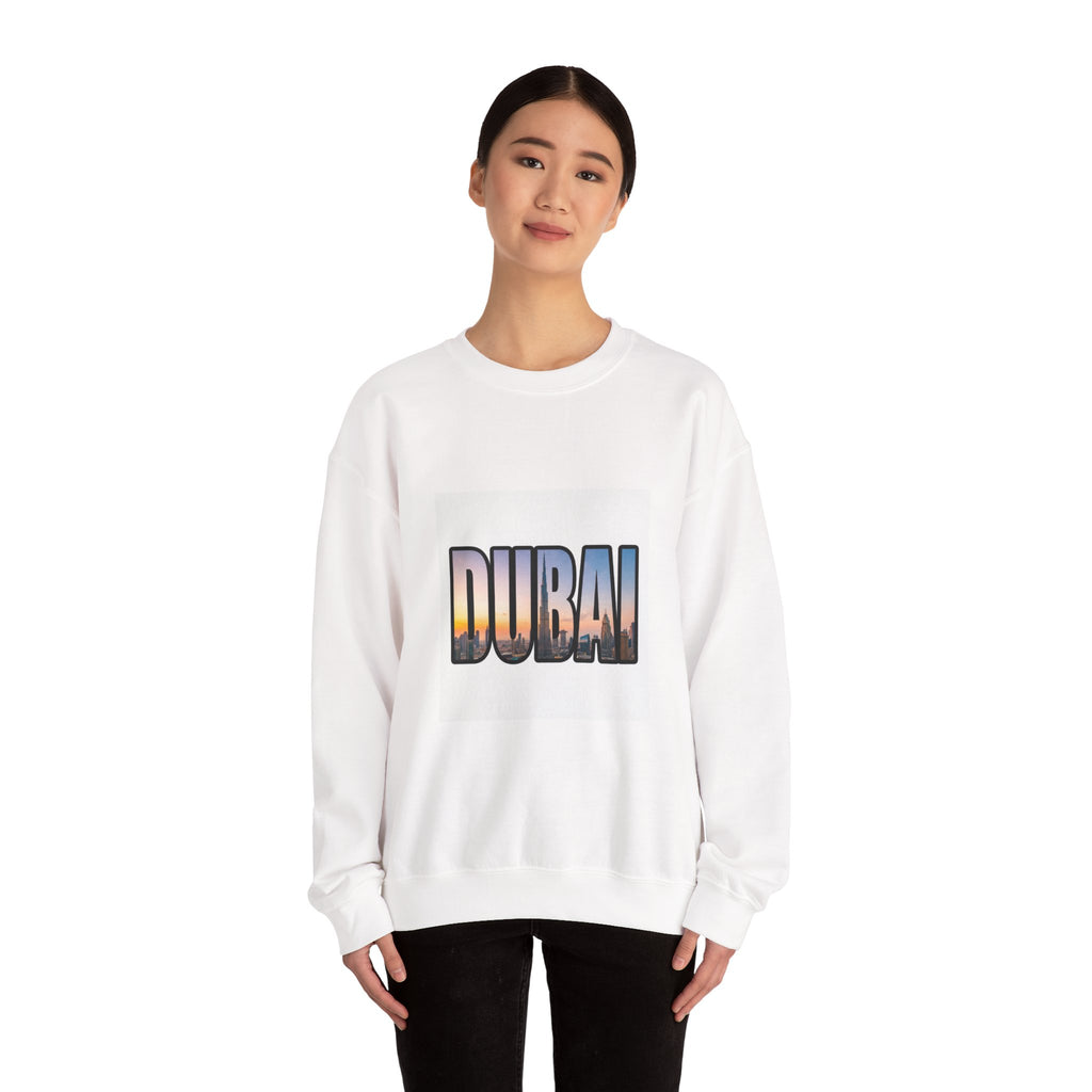Dubai Skyline Crewneck Sweatshirt — Travel Graphic Sweatshirt