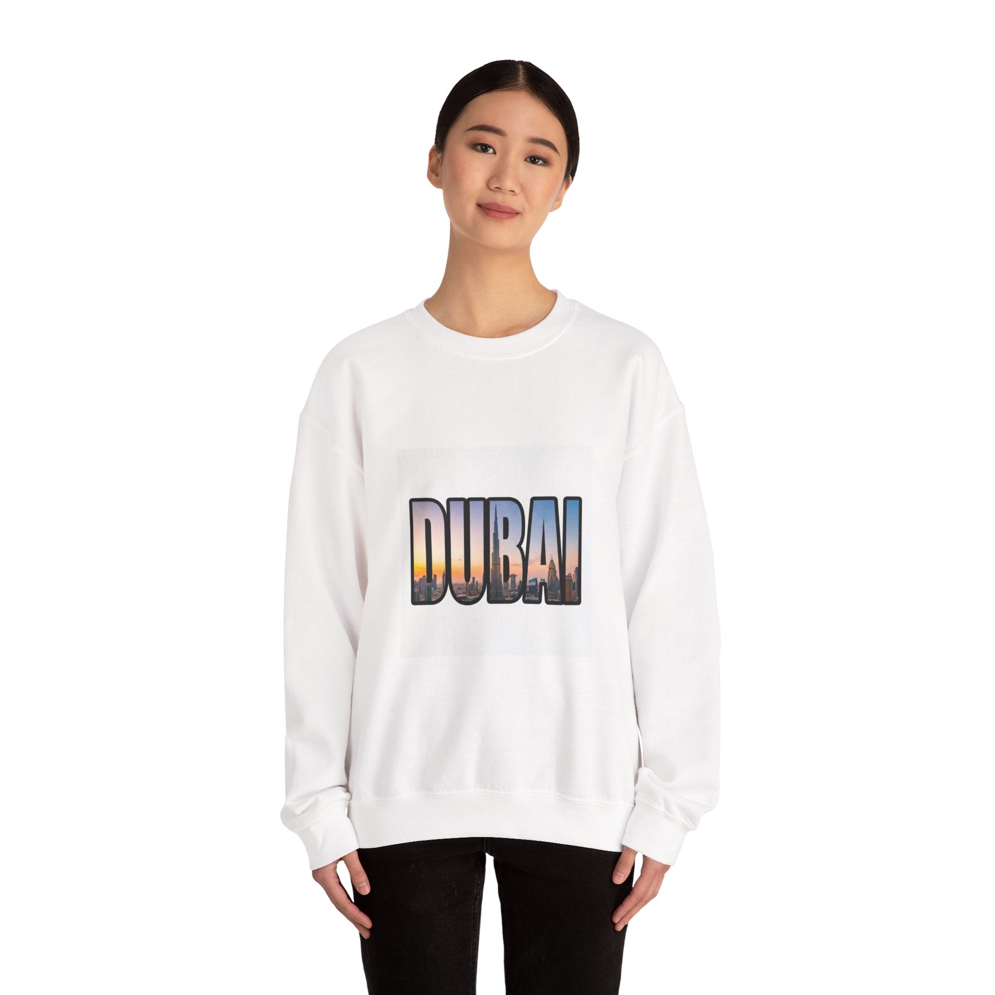 Dubai Skyline Crewneck Sweatshirt — Travel Graphic Sweatshirt