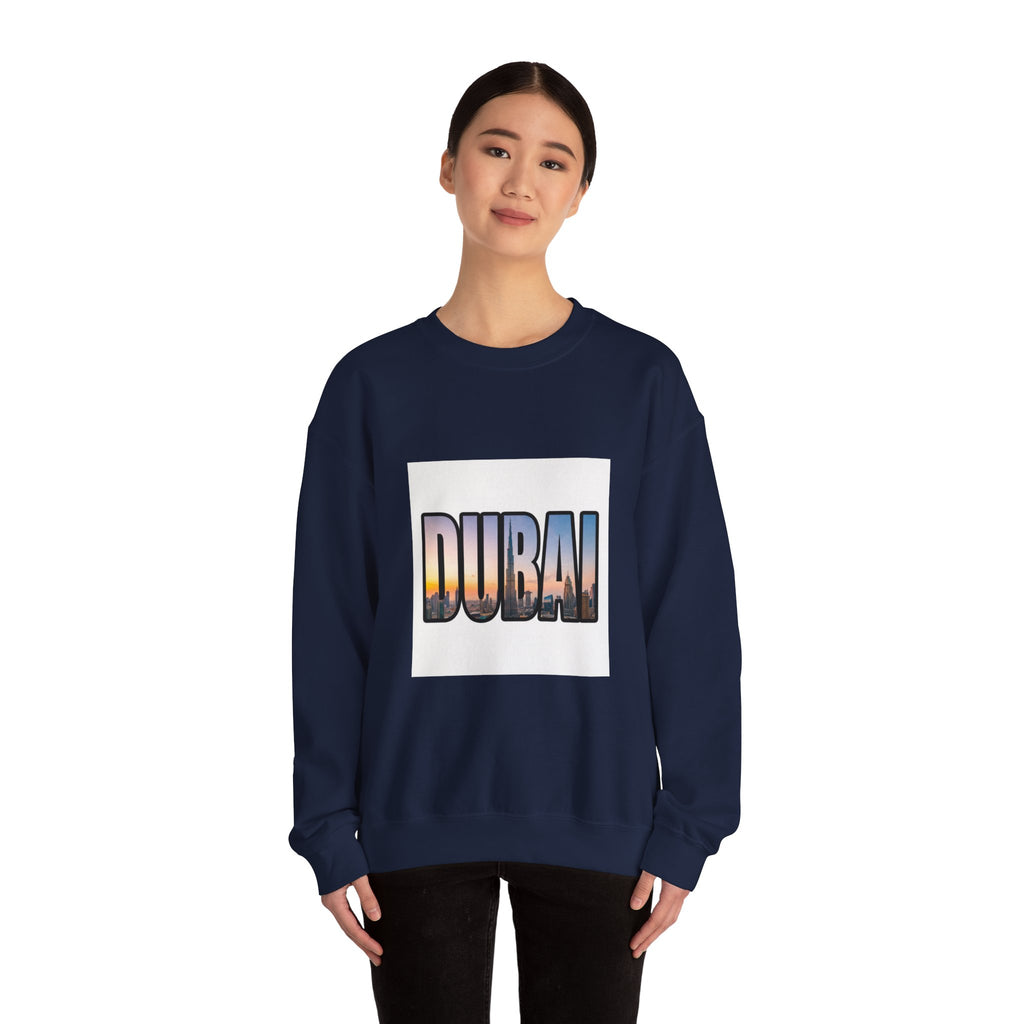 Dubai Skyline Crewneck Sweatshirt — Travel Graphic Sweatshirt