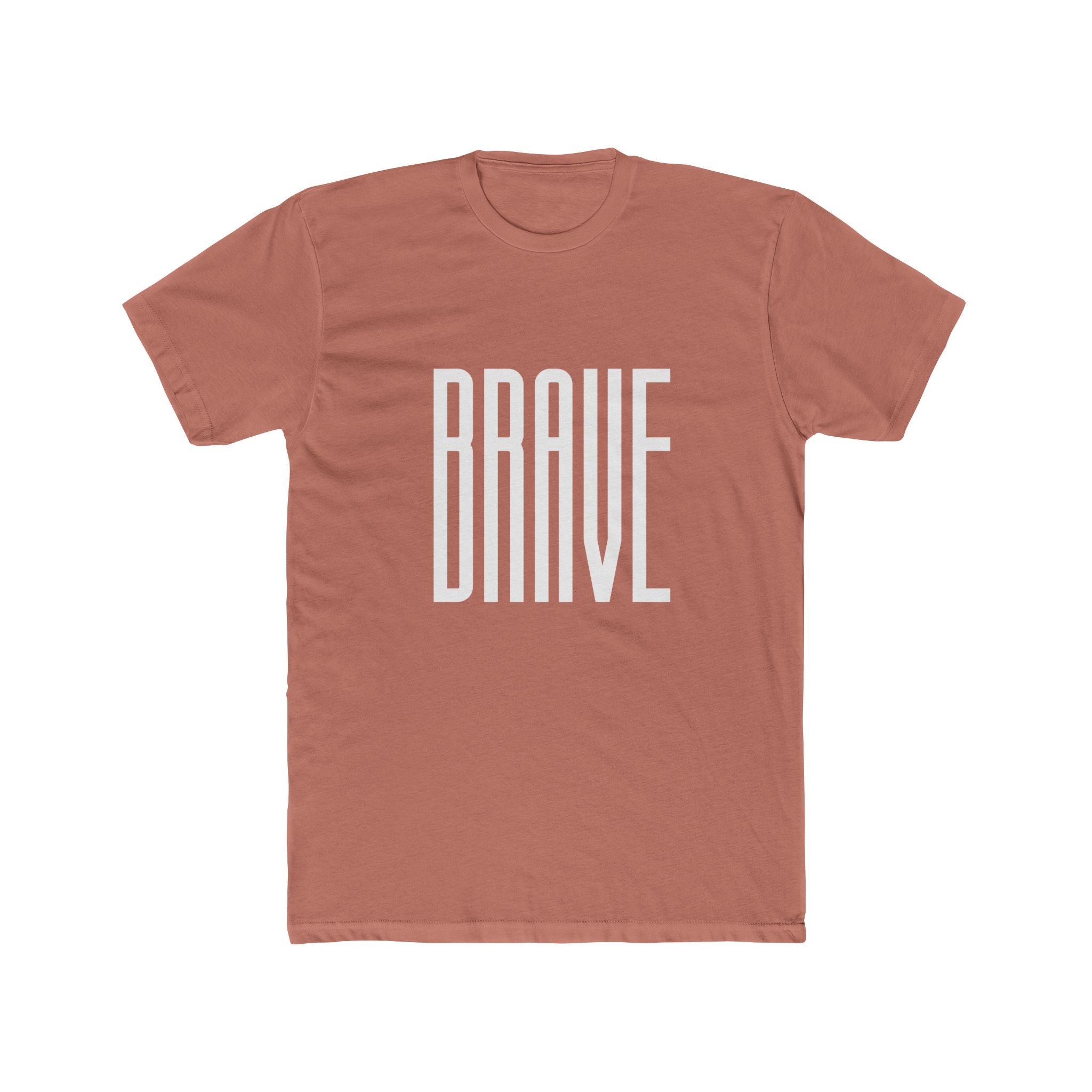 White Minimalist Crew Tee — Subtle Tone-on-Tone Design