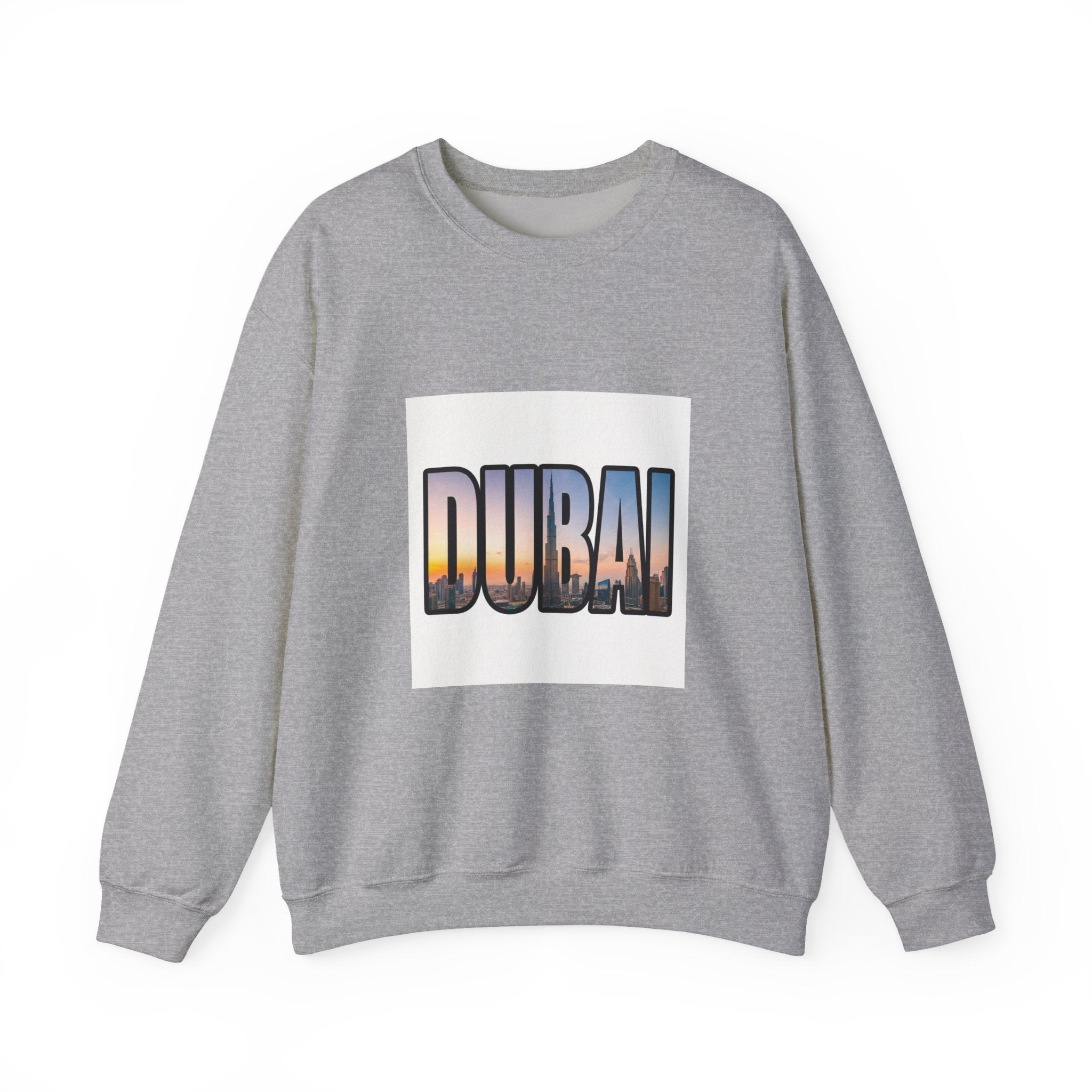 Dubai Skyline Crewneck Sweatshirt — Travel Graphic Sweatshirt