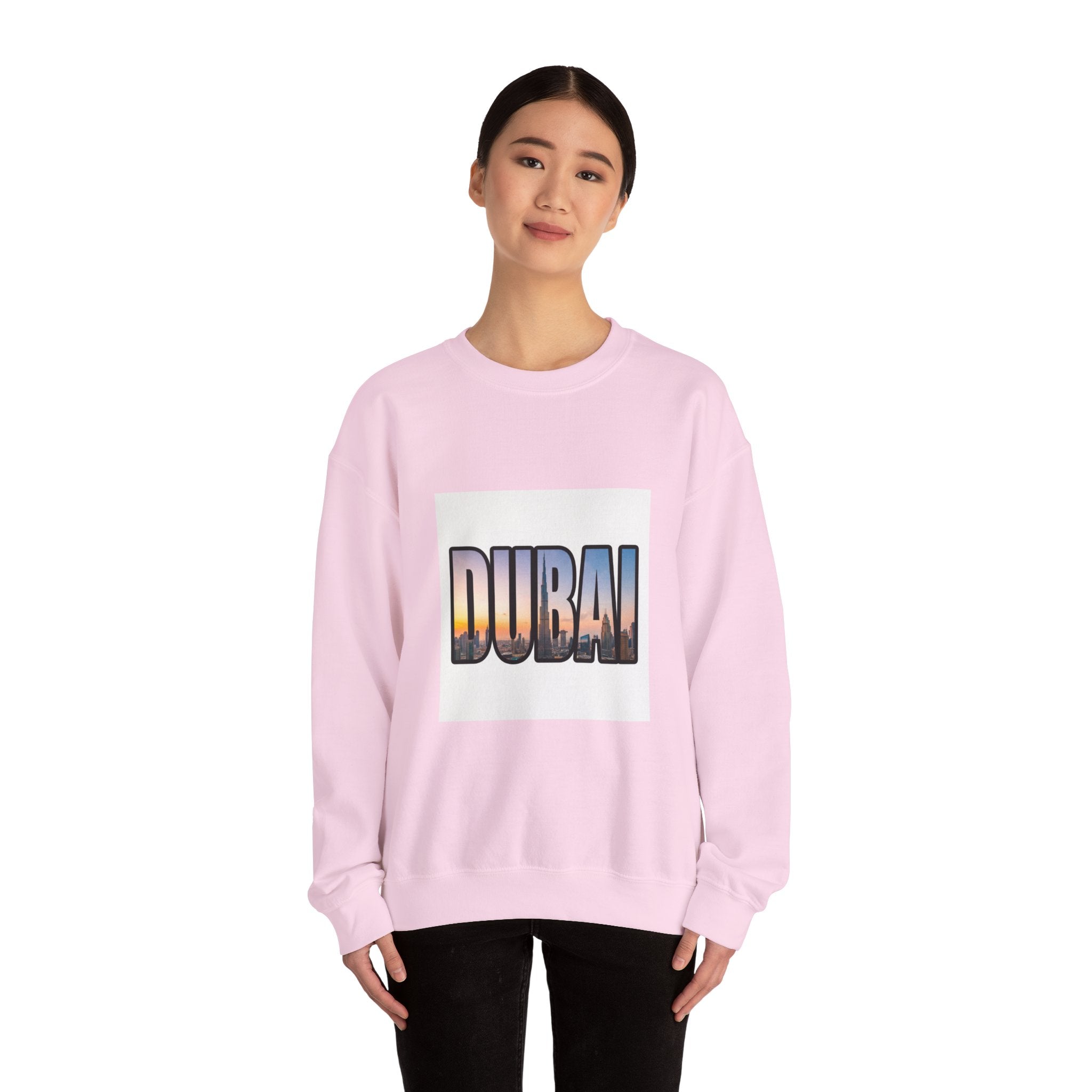 Dubai Skyline Crewneck Sweatshirt — Travel Graphic Sweatshirt