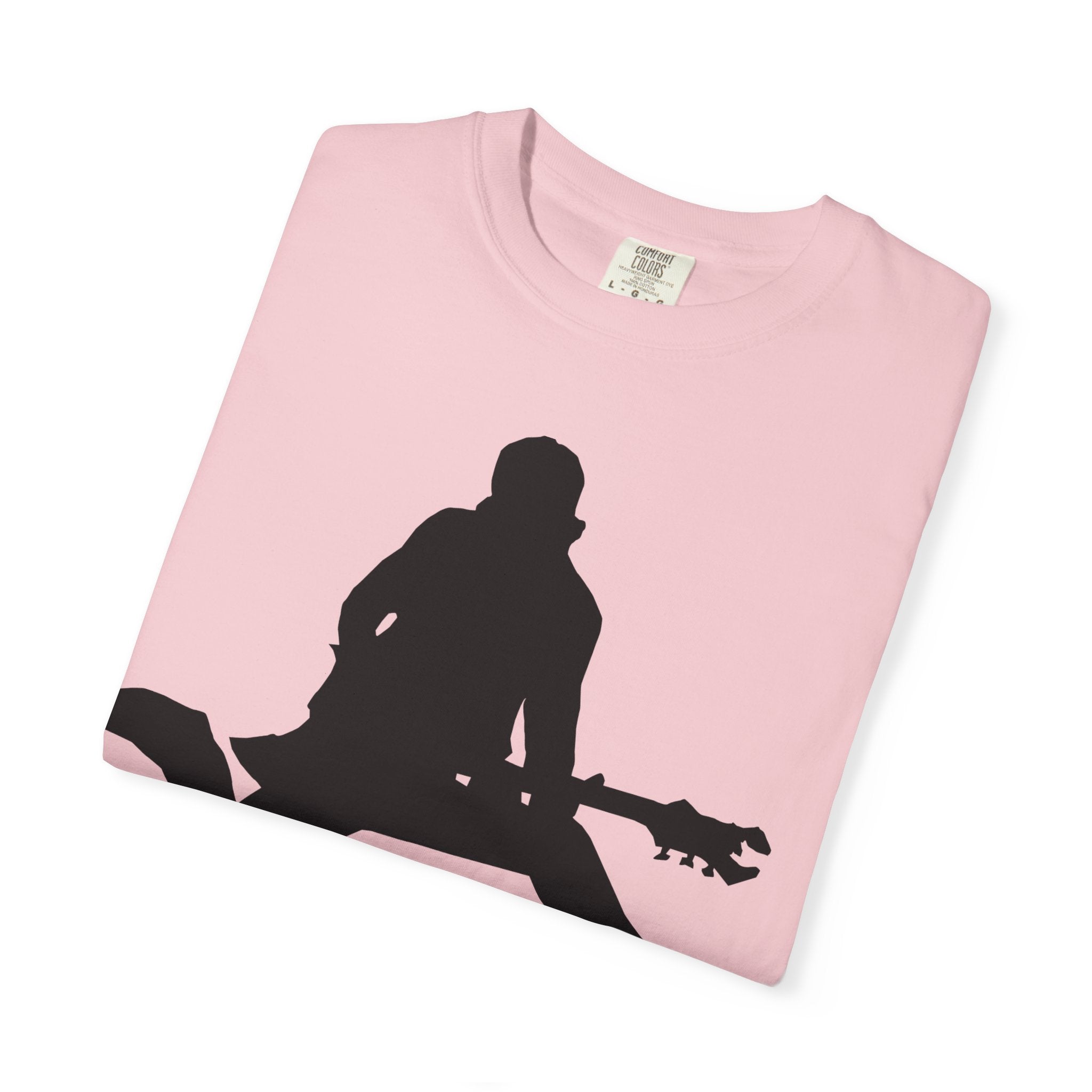 No Stress Guitar Tee — Retro Neon Music Graphic T-Shirt