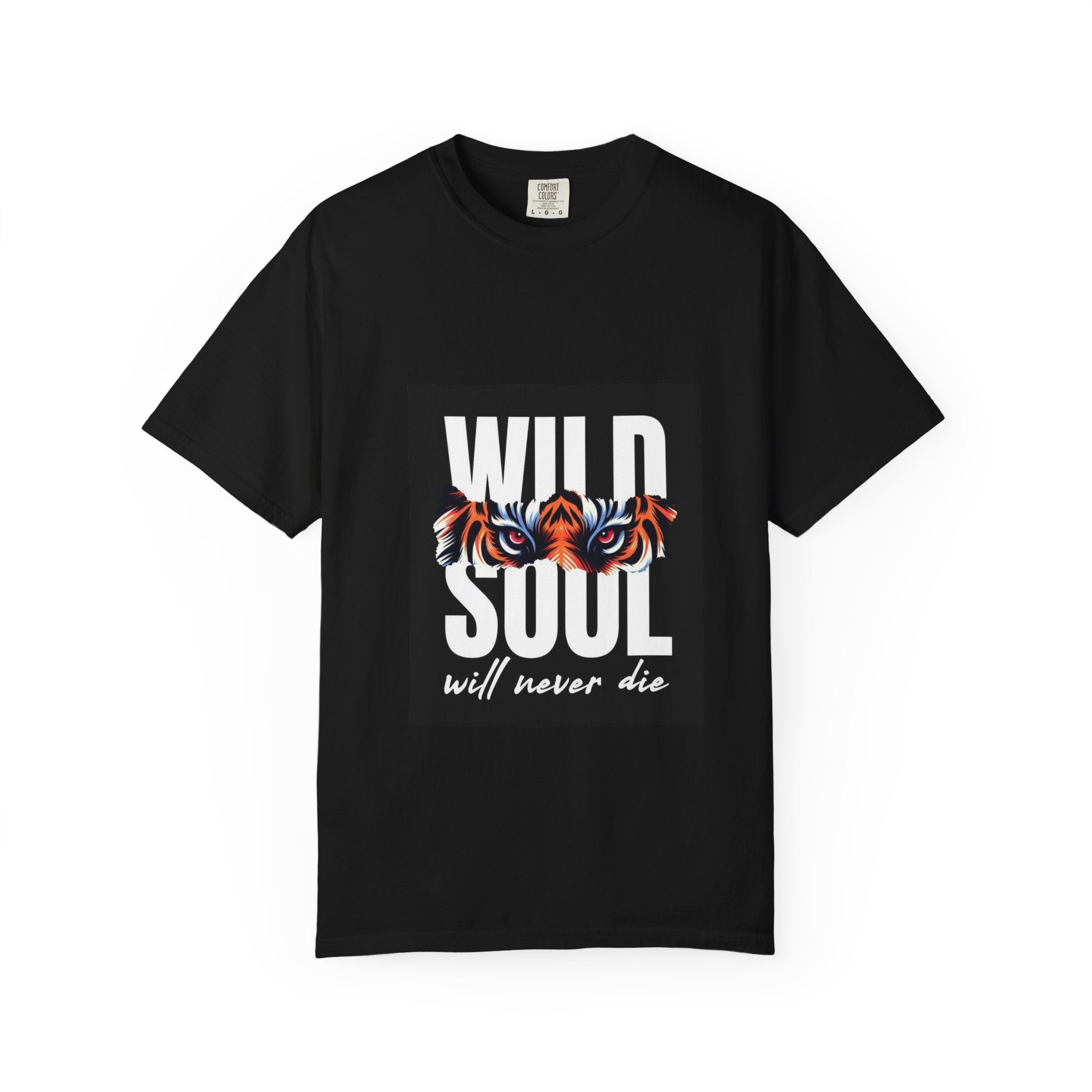 Wild Soul T-Shirt — "Will Never Die" Graphic Tee with Mountain "Explore More" Back