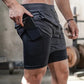 Camo Running Shorts - Men's 2-in-1 Quick Dry Gym Sports Shorts