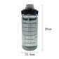 Portable Large Capacity Plastic Straw Time Marker Outdoor Water Bottle