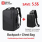 BANGE Expandable Men's Backpack Waterproof 17.3 in Laptop Backpack Man Large Capacity Hiking Travel Bag Male Backpacks for Men
