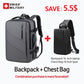 BANGE Expandable Men's Backpack Waterproof 17.3 in Laptop Backpack Man Large Capacity Hiking Travel Bag Male Backpacks for Men