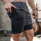 Camo Running Shorts - Men's 2-in-1 Quick Dry Gym Sports Shorts